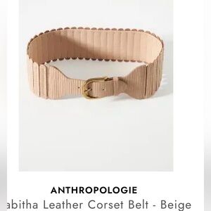 Anthropologie Tabitha Leather Corset Belt, NWT, S